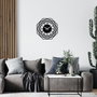 Wallity Enzoclock - S012 Reloj de Pared Decorativo de Metal Negro